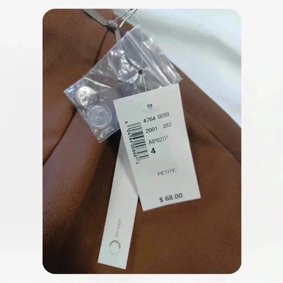 Cleo Petites Brown Trousers Dress Pants Slacks Size 4 - Picture 4 of 7